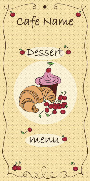 矢量设计甜品菜单餐厅图片下载