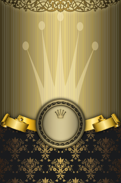 金色装饰背景与框架。图片下载