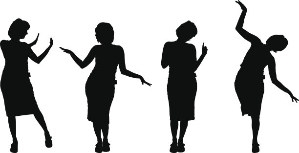 一个女人的矢量剪影。图片下载