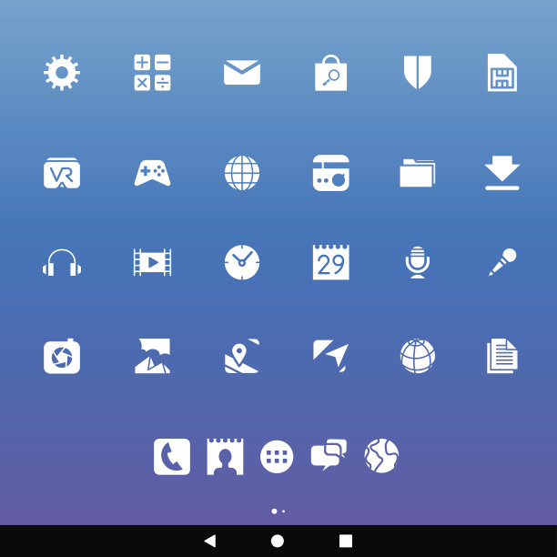 白色智能手机应用程序和图标图片下载