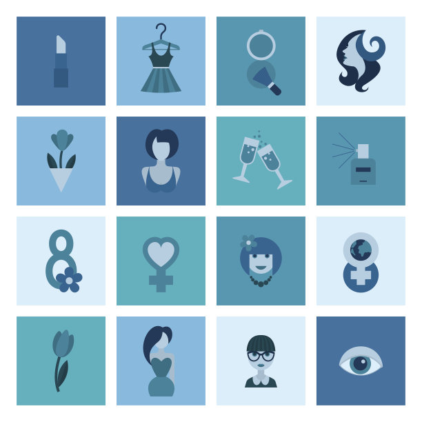 妇女节图标集图片下载