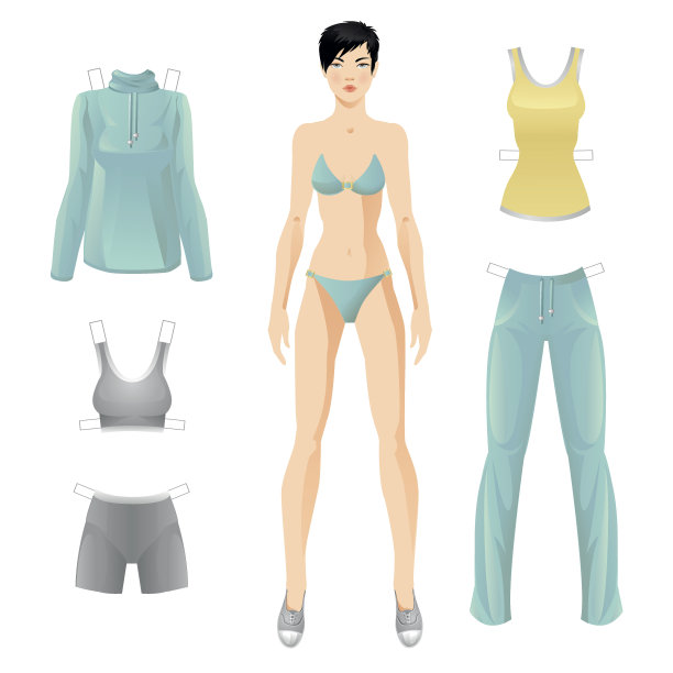 娃娃的衣服。图片下载