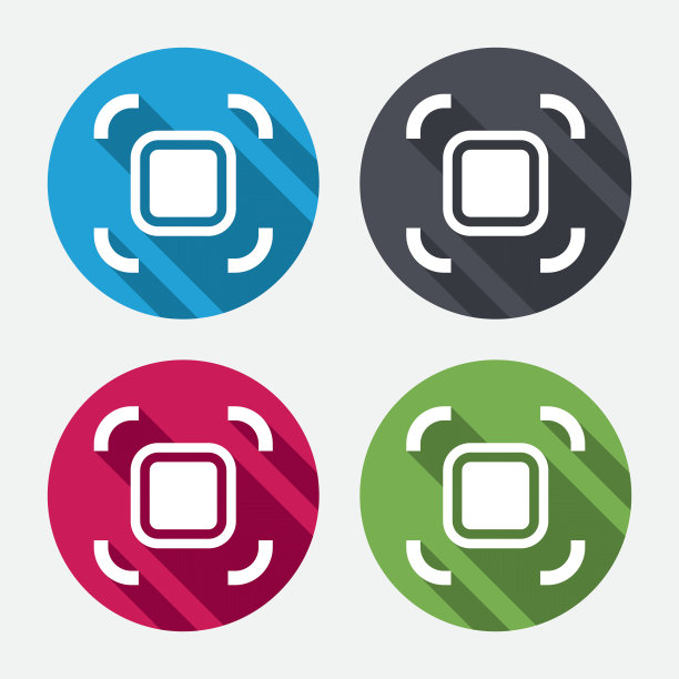 自动对焦区域标志图标。照片相机设置。图片下载