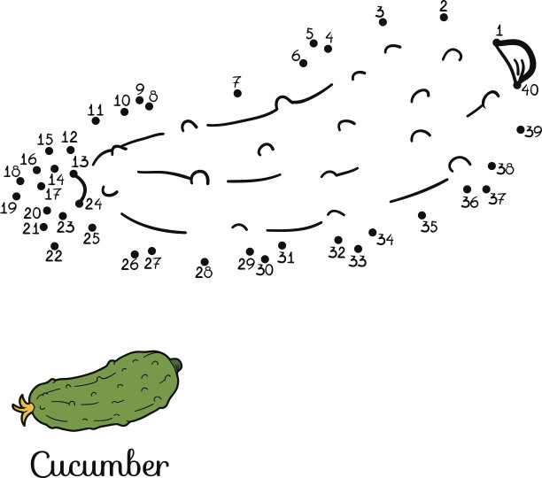 数字矢量游戏:水果蔬菜(黄瓜)图片下载