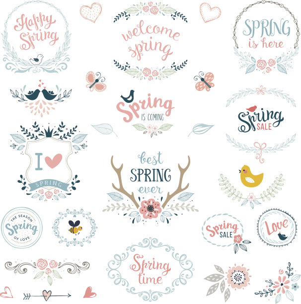 春天矢量图素材ID：128377396