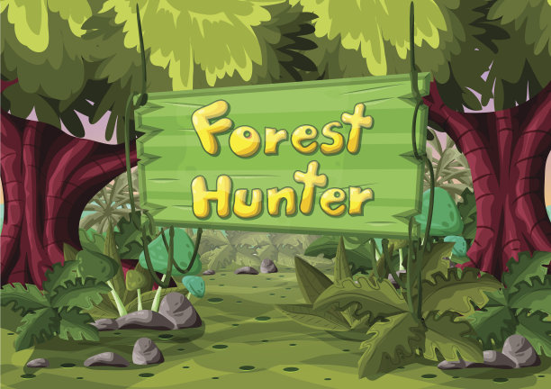 卡通矢量景观与分离的层图片下载