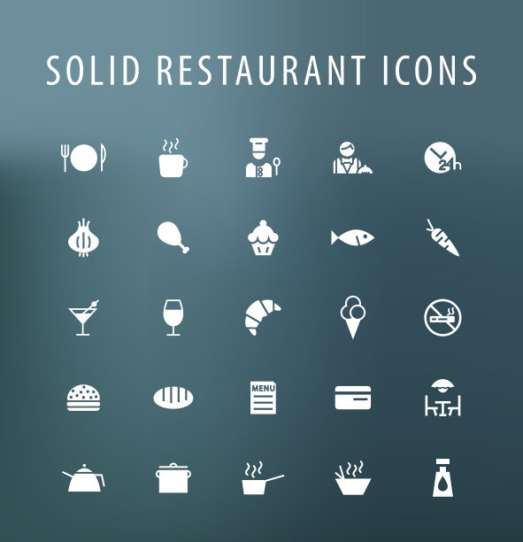 餐厅图标。图片下载