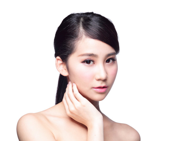 美丽的皮肤护理女人的脸图片下载