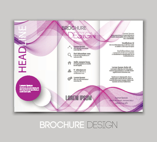 矢量模板传单设计与颜色线图片下载