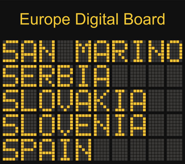 欧洲机场数字登机图片下载