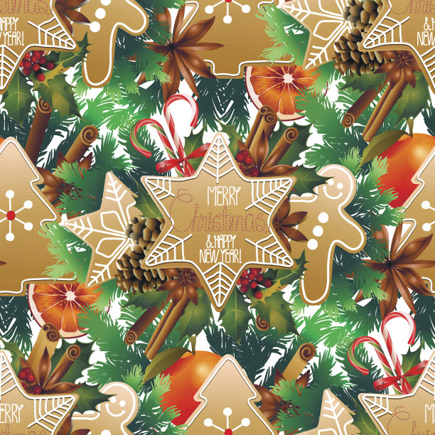 圣诞节街道模式图片下载