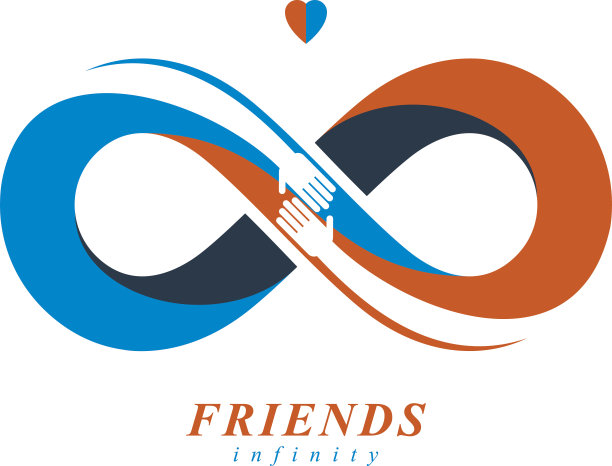友谊地久天长，友谊不寻常矢量循环符号图片下载