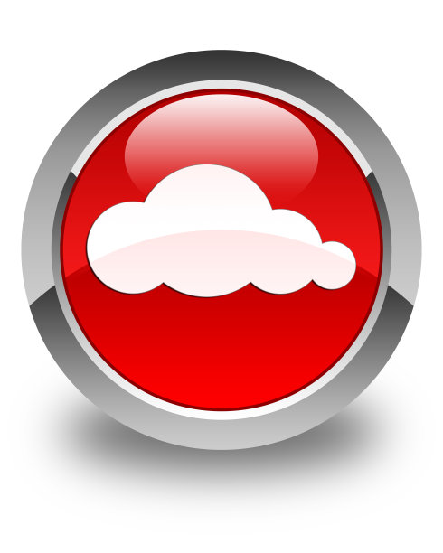 云图标亮红色圆形按钮图片下载