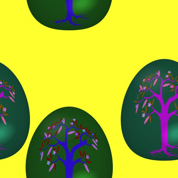 无缝图案装饰复活节彩蛋图片下载