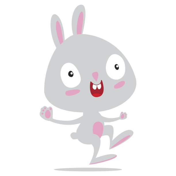背景为白色的兔子。图片下载