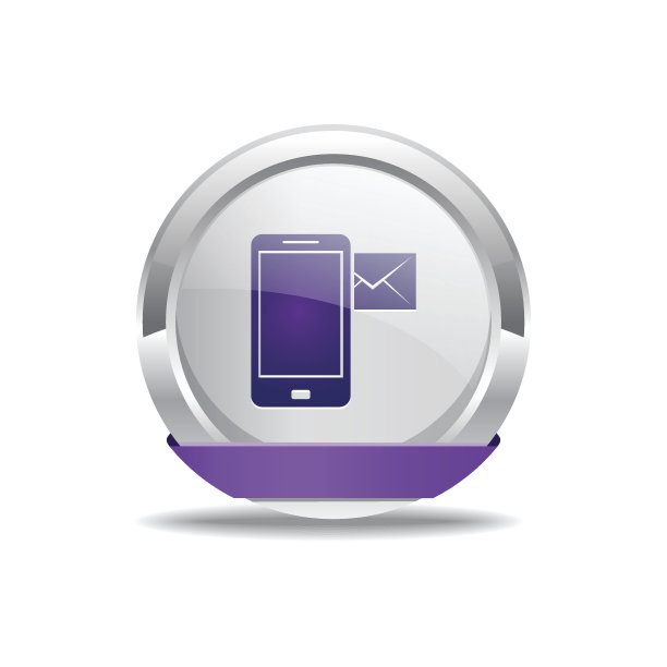 智能手机紫色矢量图标按钮图片下载