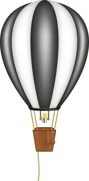 黑白相间的热气球图片下载