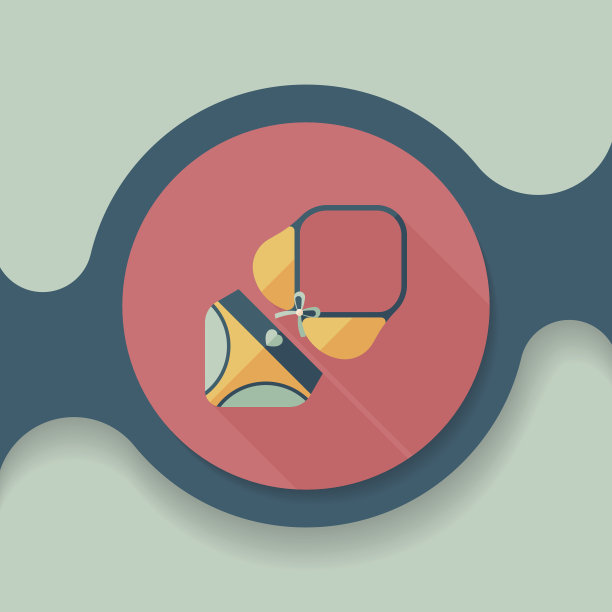 泳衣平图标与长影子图片下载