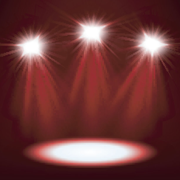 红色的聚光灯照耀图片下载