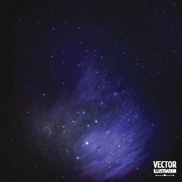 多彩的太空星系背景。图片下载