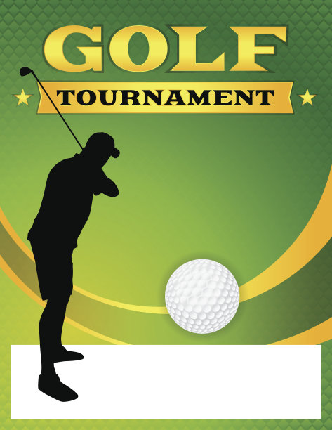 矢量绿色高尔夫比赛传单插图图片下载