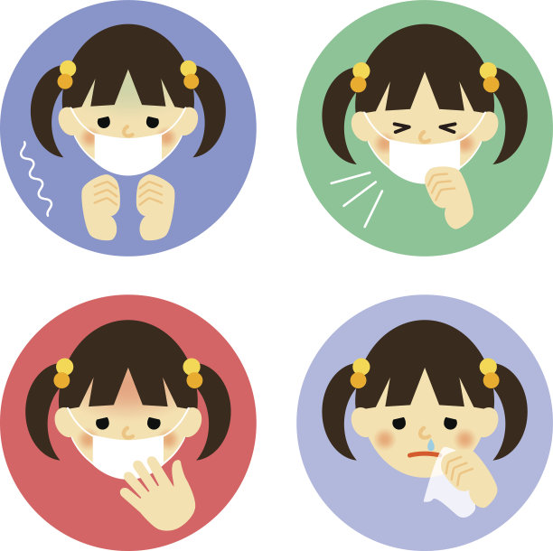 女孩感冒症状图片下载
