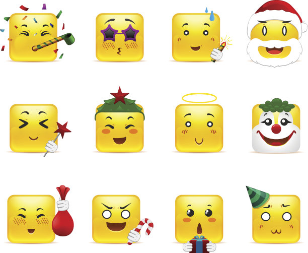 有趣的节日动漫贴纸图片下载