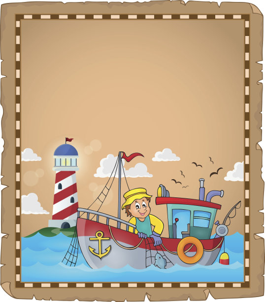 羊皮纸与渔船主题2图片下载