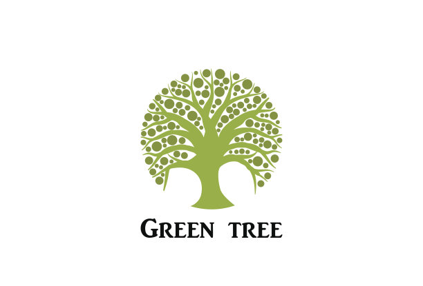 绿色圆圈树图片下载