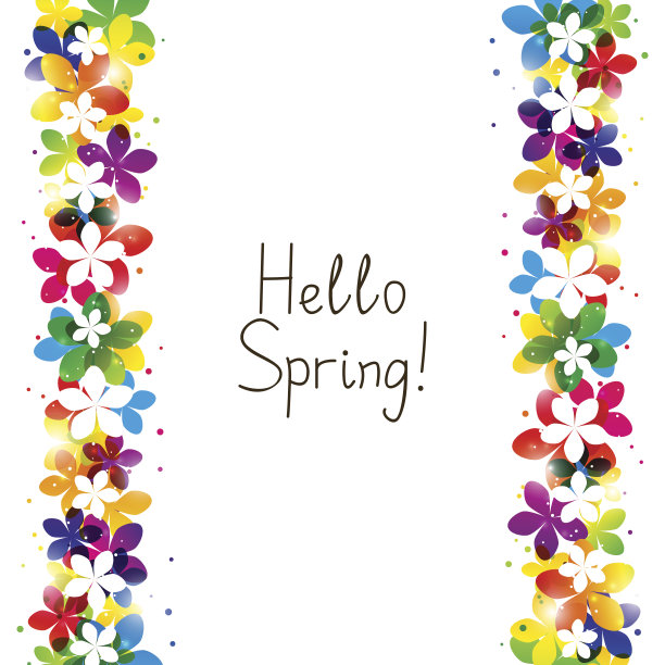 春天花的边界与地方为你的文本图片下载