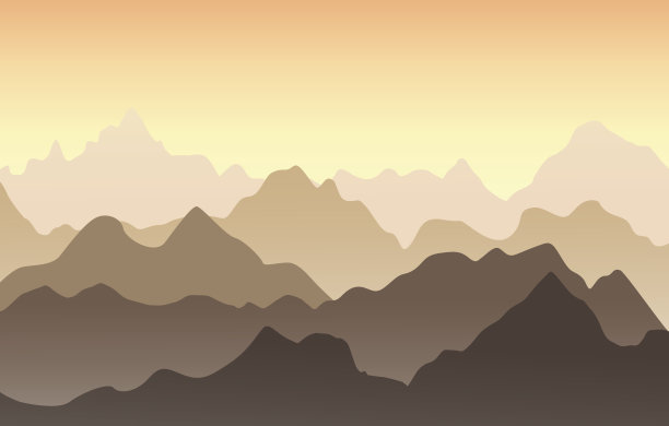 山上的日落。图片下载