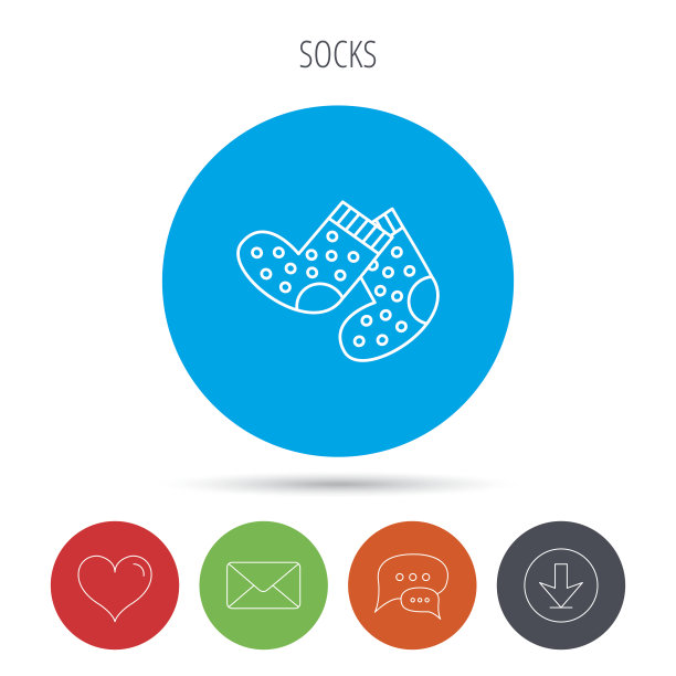 袜子图标。婴儿内衣的迹象。图片下载