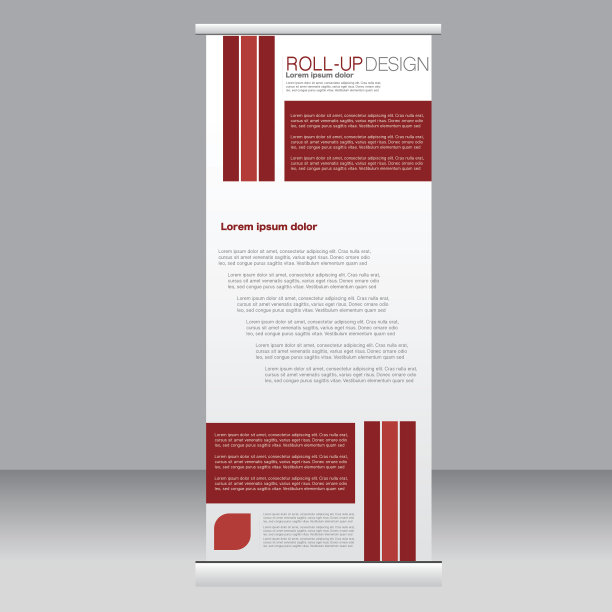 卷起横幅站模板。抽象的背景图片下载