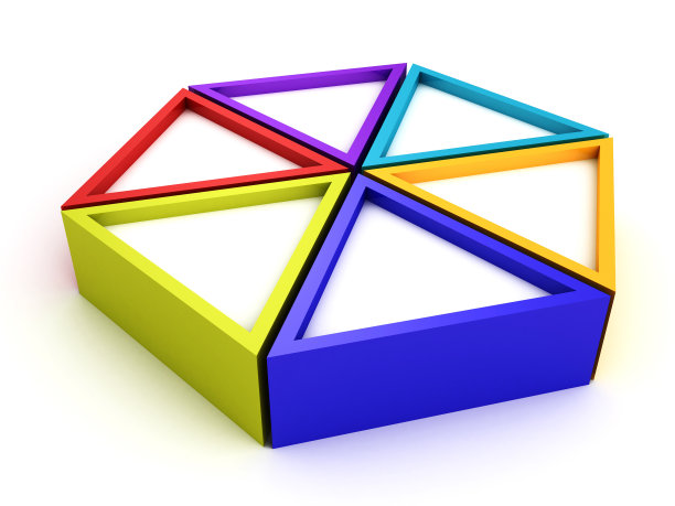 丰富多彩的商业饼状图图片下载