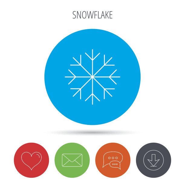 雪花图标。下雪的迹象。空调。图片下载