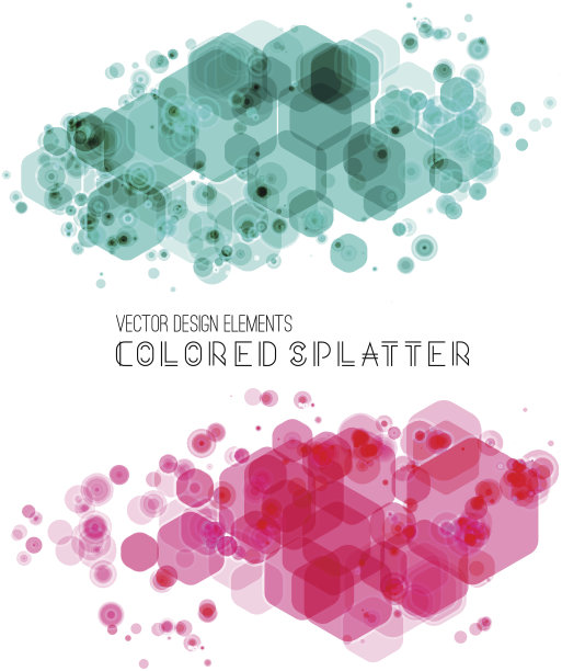 矢量抽象背景与颜色飞溅图片下载