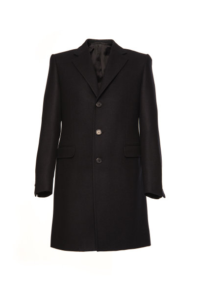 白色背景上的黑人男子冬季大衣图片下载