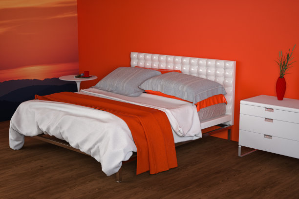 带装饰的现代卧室图片下载