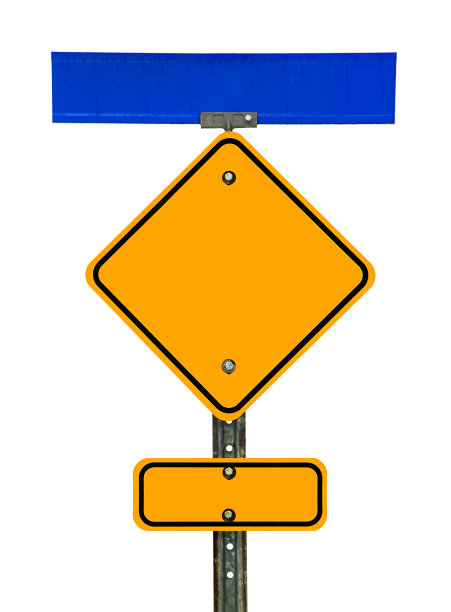 上面和下面有标志的空白钻石警告标志图片下载