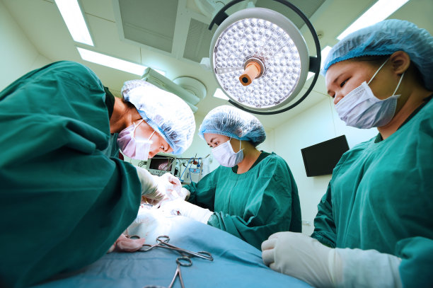 兽医师组在手术室图片下载