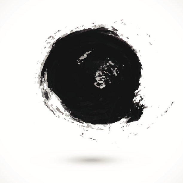 在白色背景上手绘黑点。图片下载