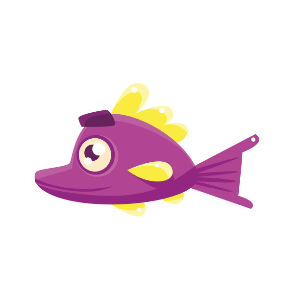 粉色内容梦幻水族馆热带鱼与眉毛卡通人物图片下载