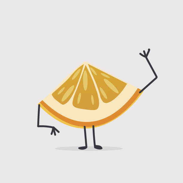 橙色水果字符图片下载