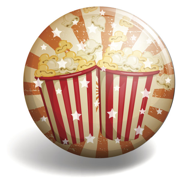 徽章爆米花withstars图片下载