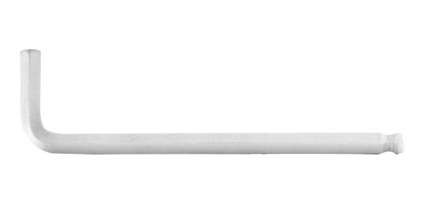 建筑用铁制内六角扳手，白色背景分离图片下载