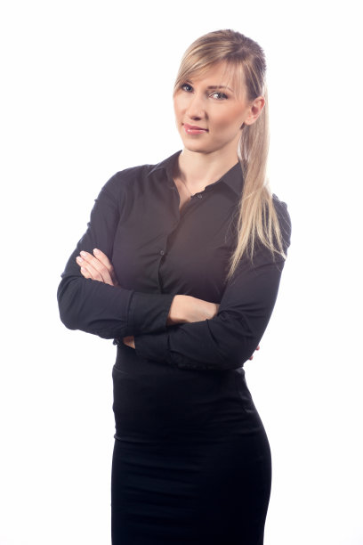 白色背景上的女商人图片下载