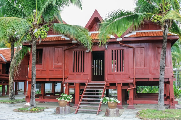 泰国木屋，泰国。图片下载