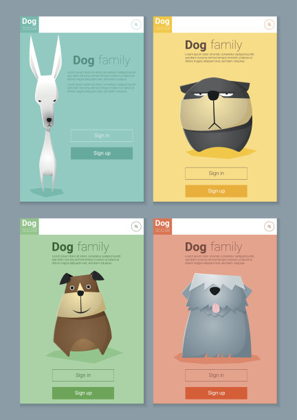 动物横幅与狗的网页设计7图片下载