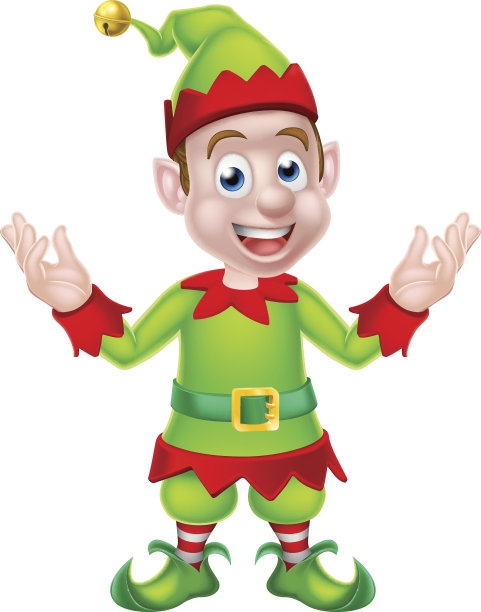 卡通圣诞精灵图片下载