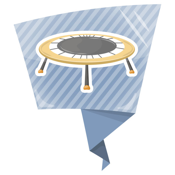 蹦床彩色图标图片下载